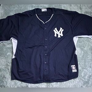New York Yankees Jersey Majestic Cool Base Navy Blue Men’s 6Xl